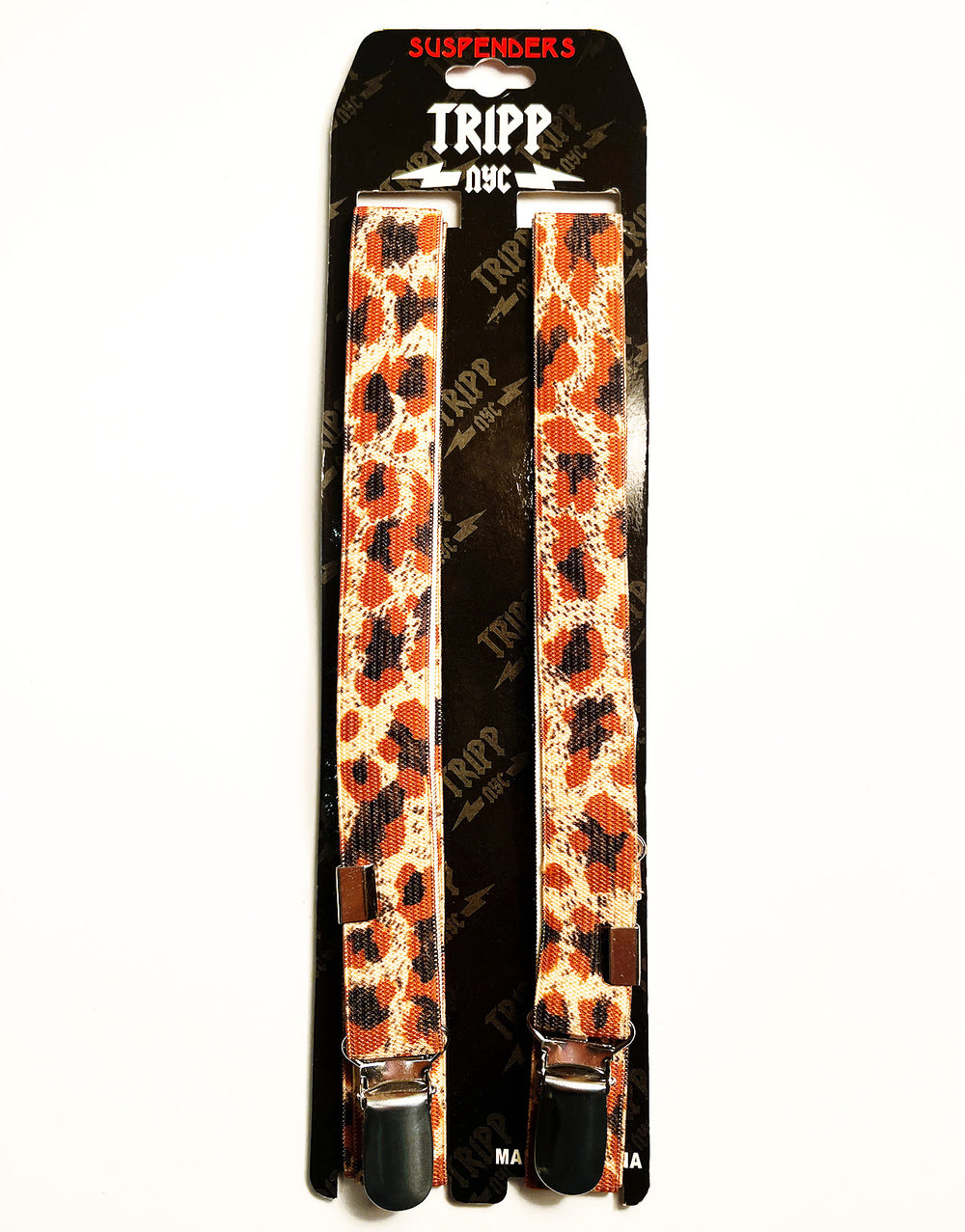 PRINTED SUSPENDERS LEOPARD