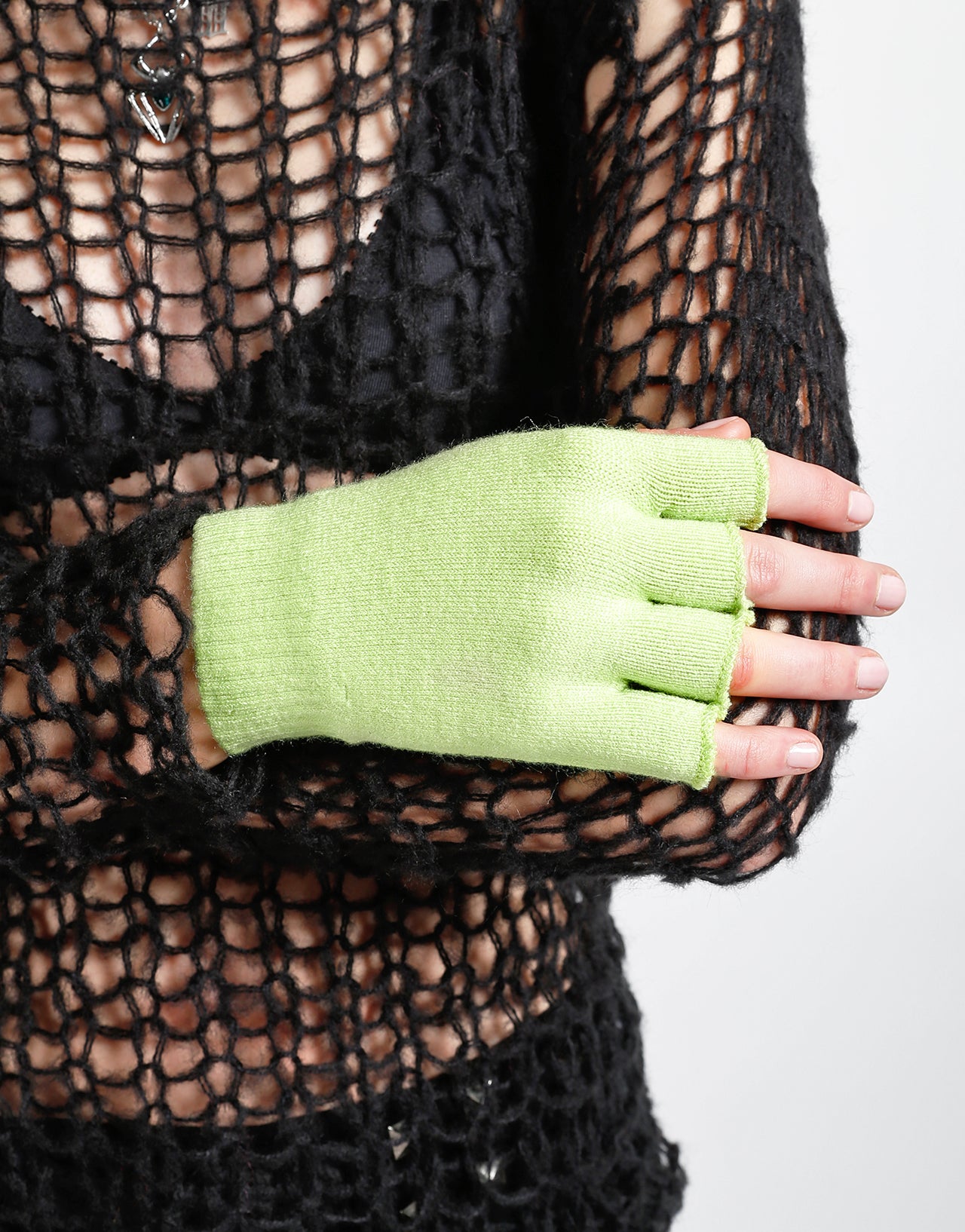 FINGERLESS GLOVES LIME