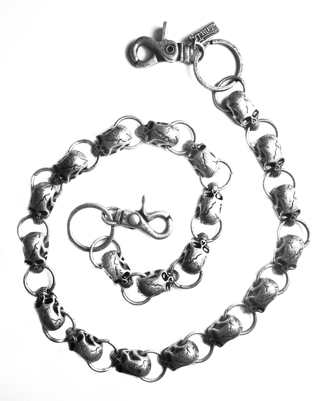 SKULL TRAIN CHAIN PEWTER