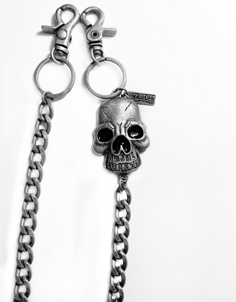 GRILL SKULL CHAIN PEWTER