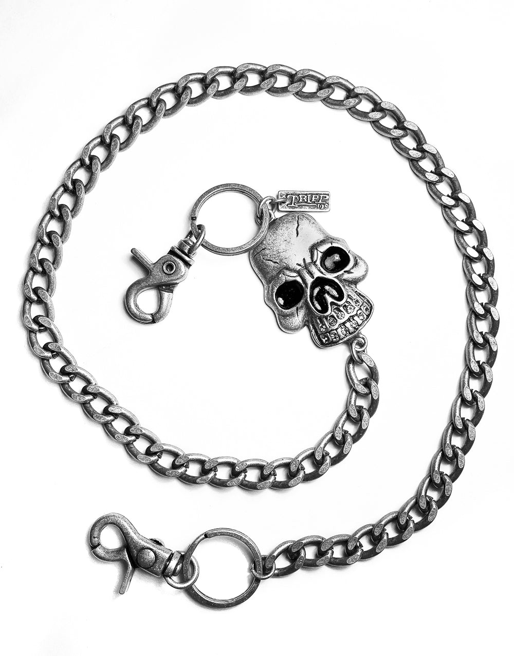 GRILL SKULL CHAIN PEWTER