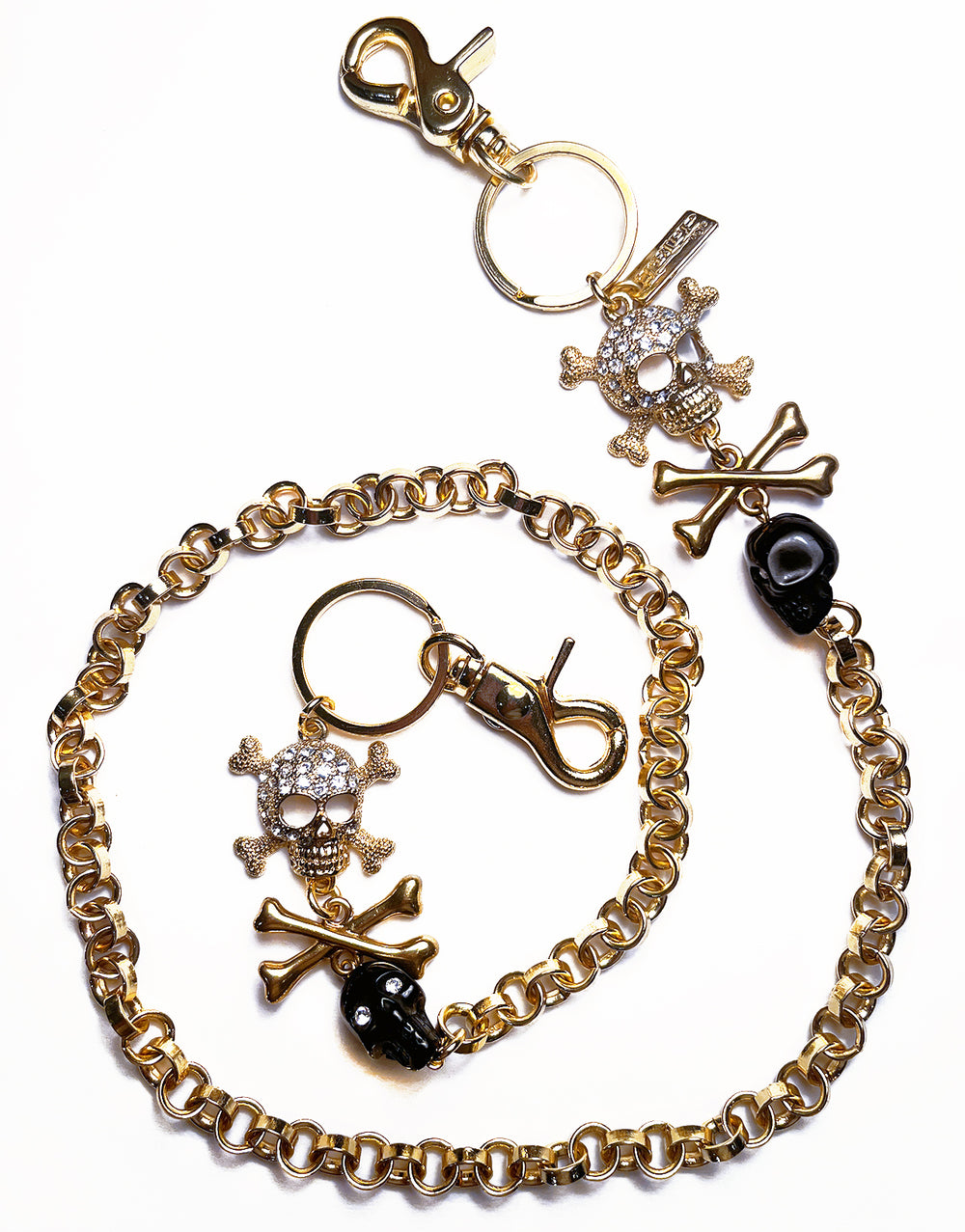 SKULL BALL AND CHAIN GOLD