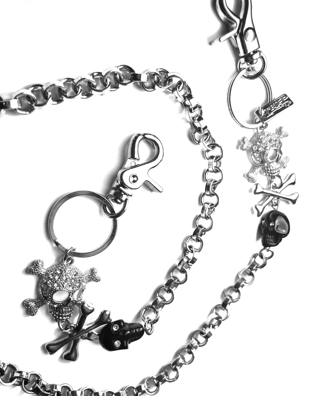 SKULL BALL AND CHAIN SILVER