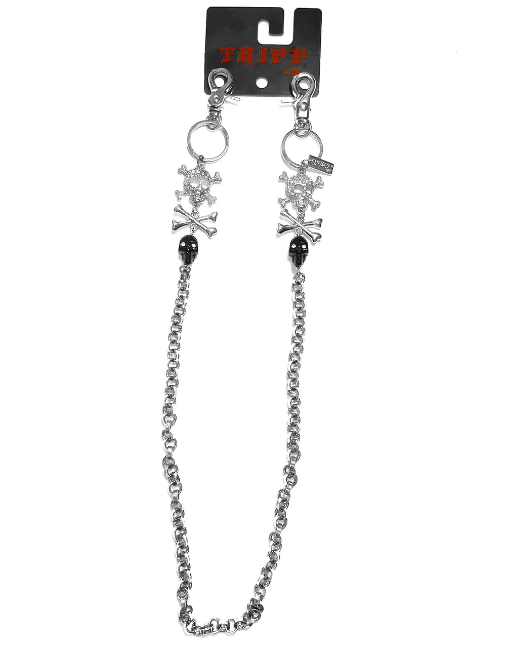 SKULL BALL AND CHAIN SILVER