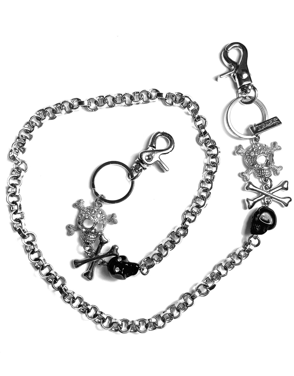 SKULL BALL AND CHAIN SILVER