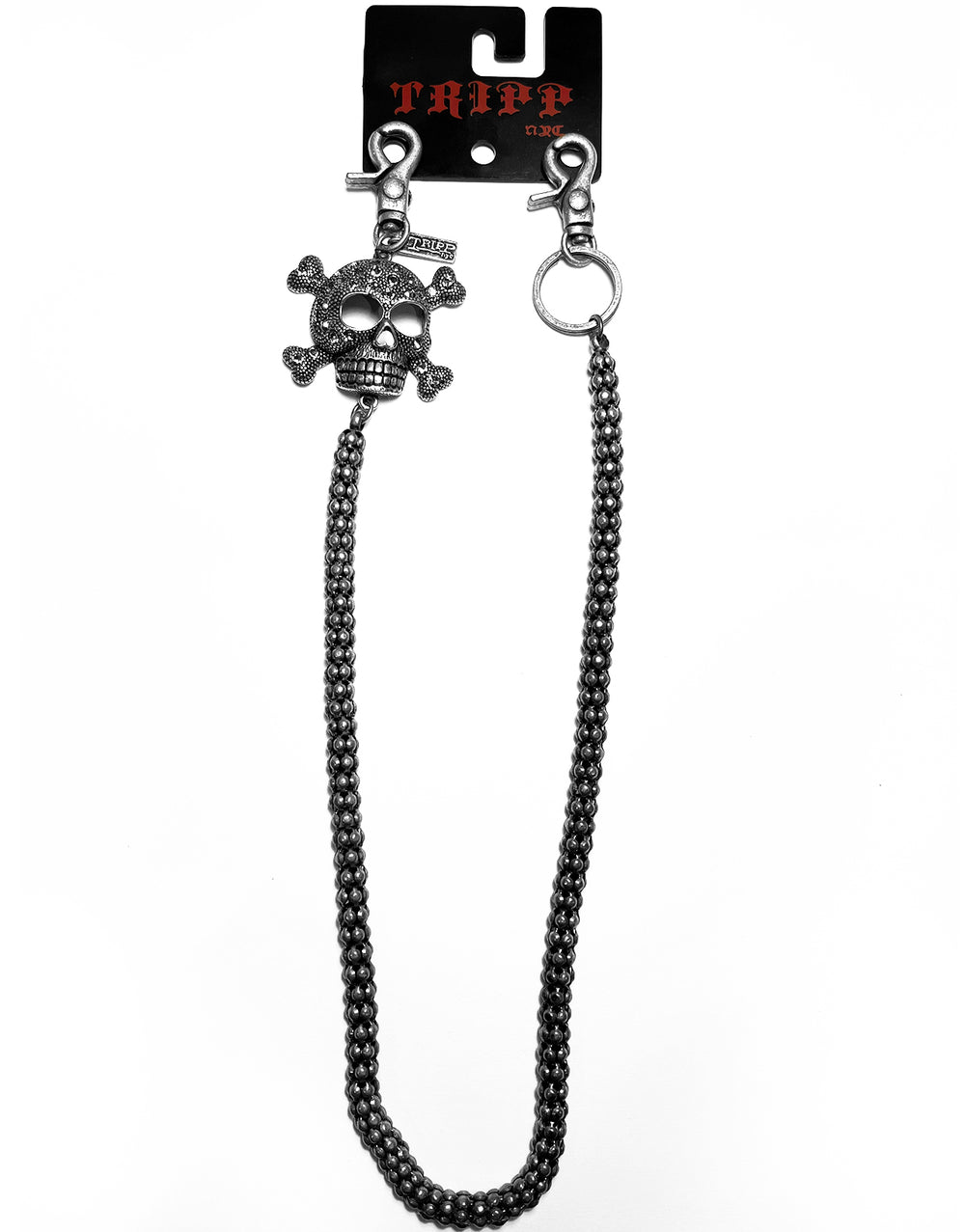 SUPER SKULL CHAIN PEWTER