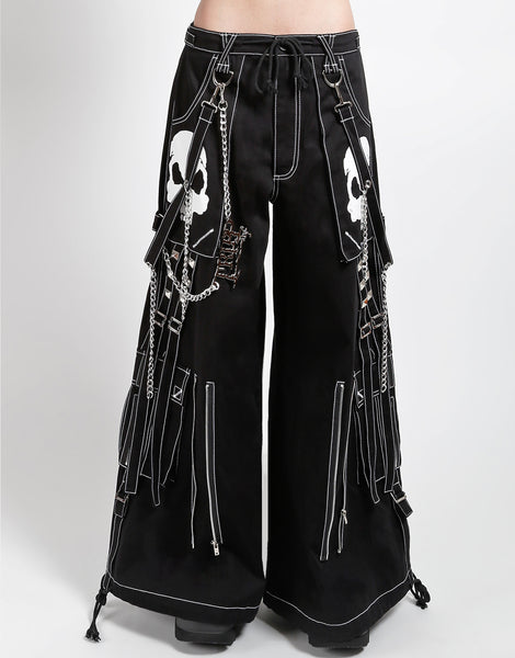 パンツ 00s tripNYC Super Skull Wide pants swag DOOM SKULL PANT WHITE – TRIPP NYC