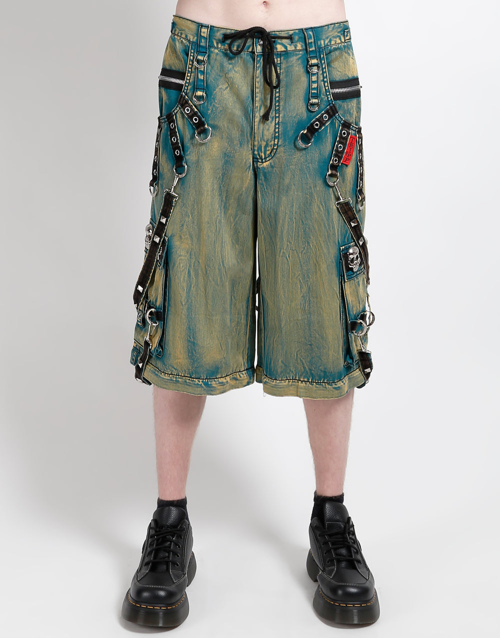 SKULL STUD PANT BLUE SKY WASH
