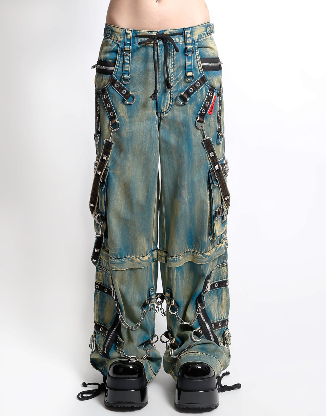 SKULL STUD PANT BLUE SKY WASH