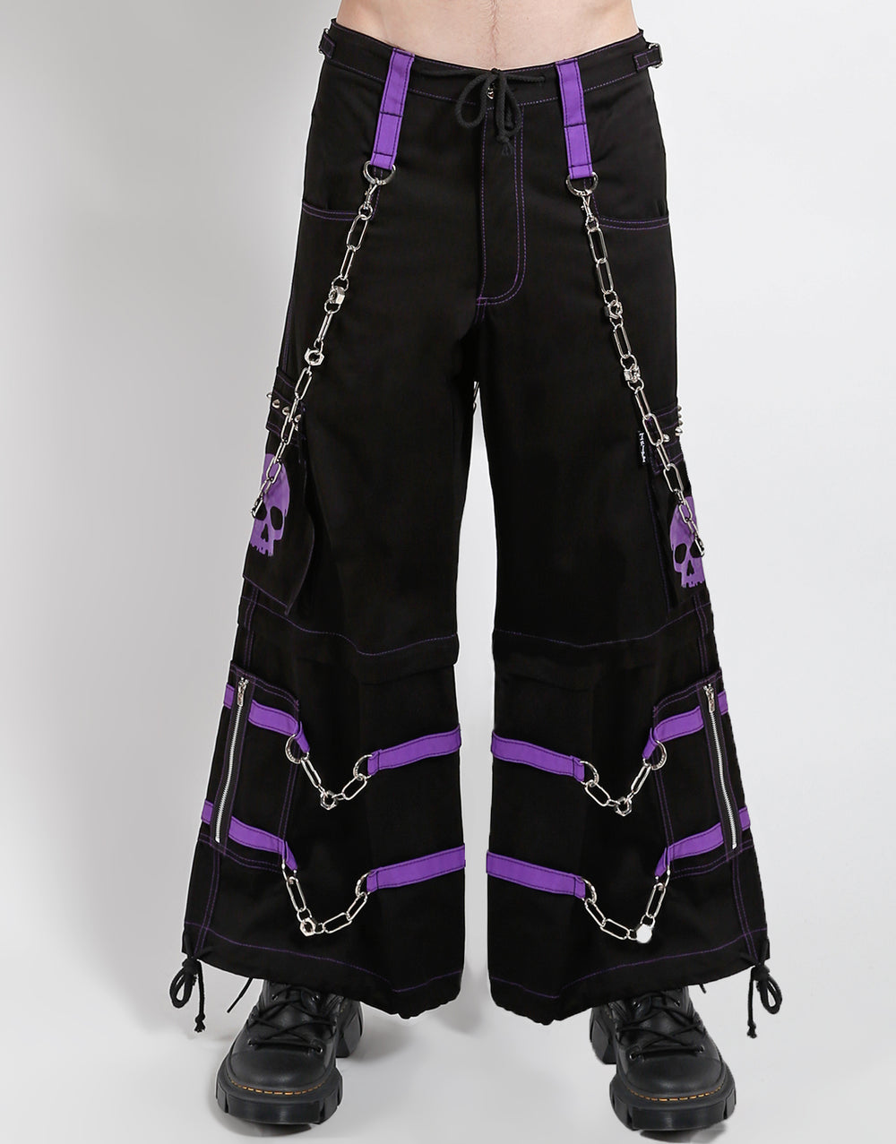 SKULL ZIP OFF PANT PURPLE