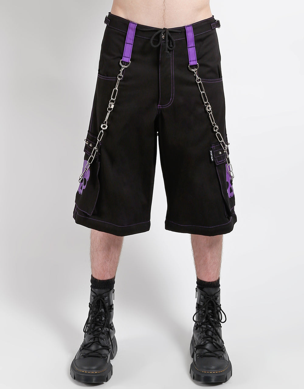 SKULL ZIP OFF PANT PURPLE