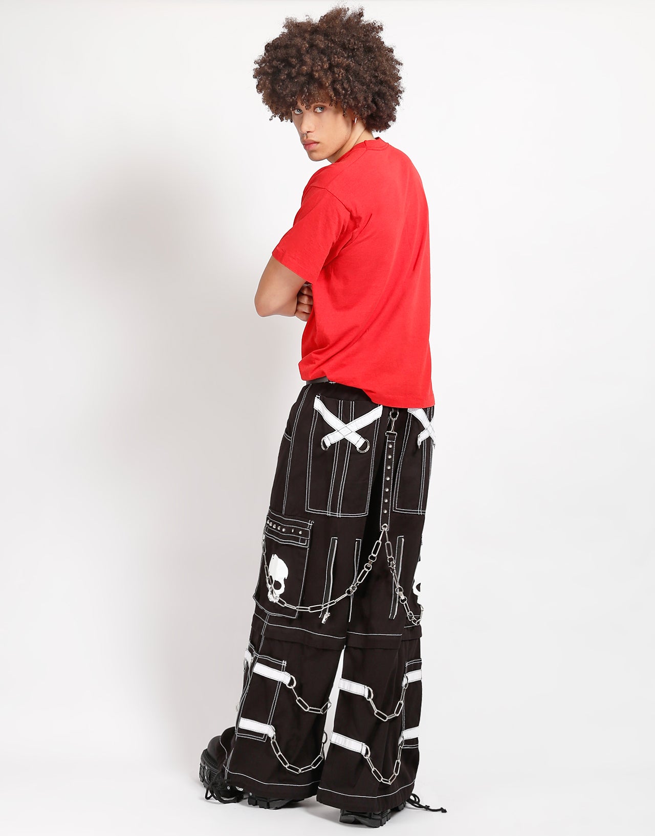SKULL ZIP OFF PANT WHITE – TRIPP NYC