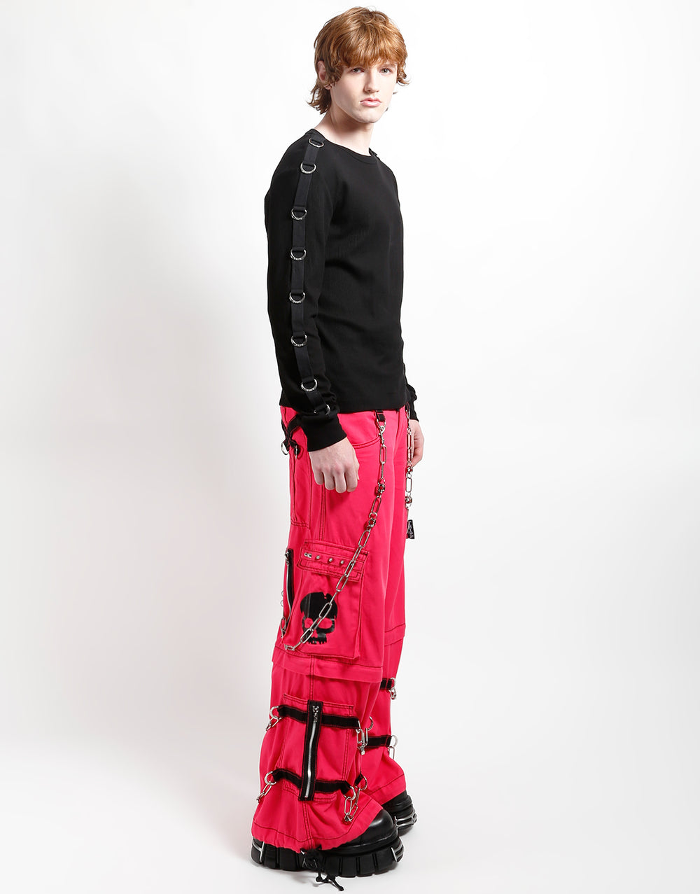 SKULL ZIP OFF PANT PINK