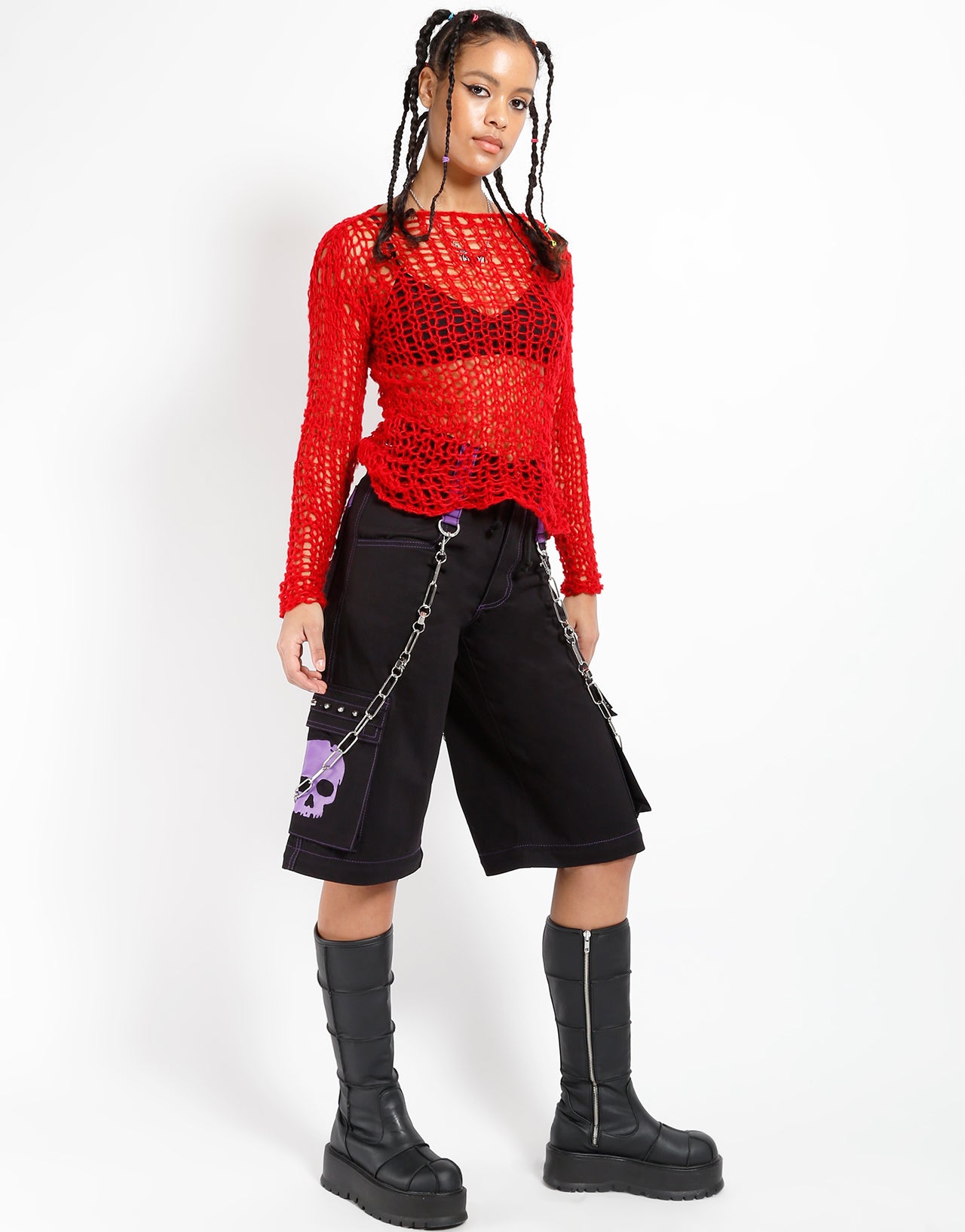 SKULL ZIP OFF PANT PURPLE – TRIPP NYC