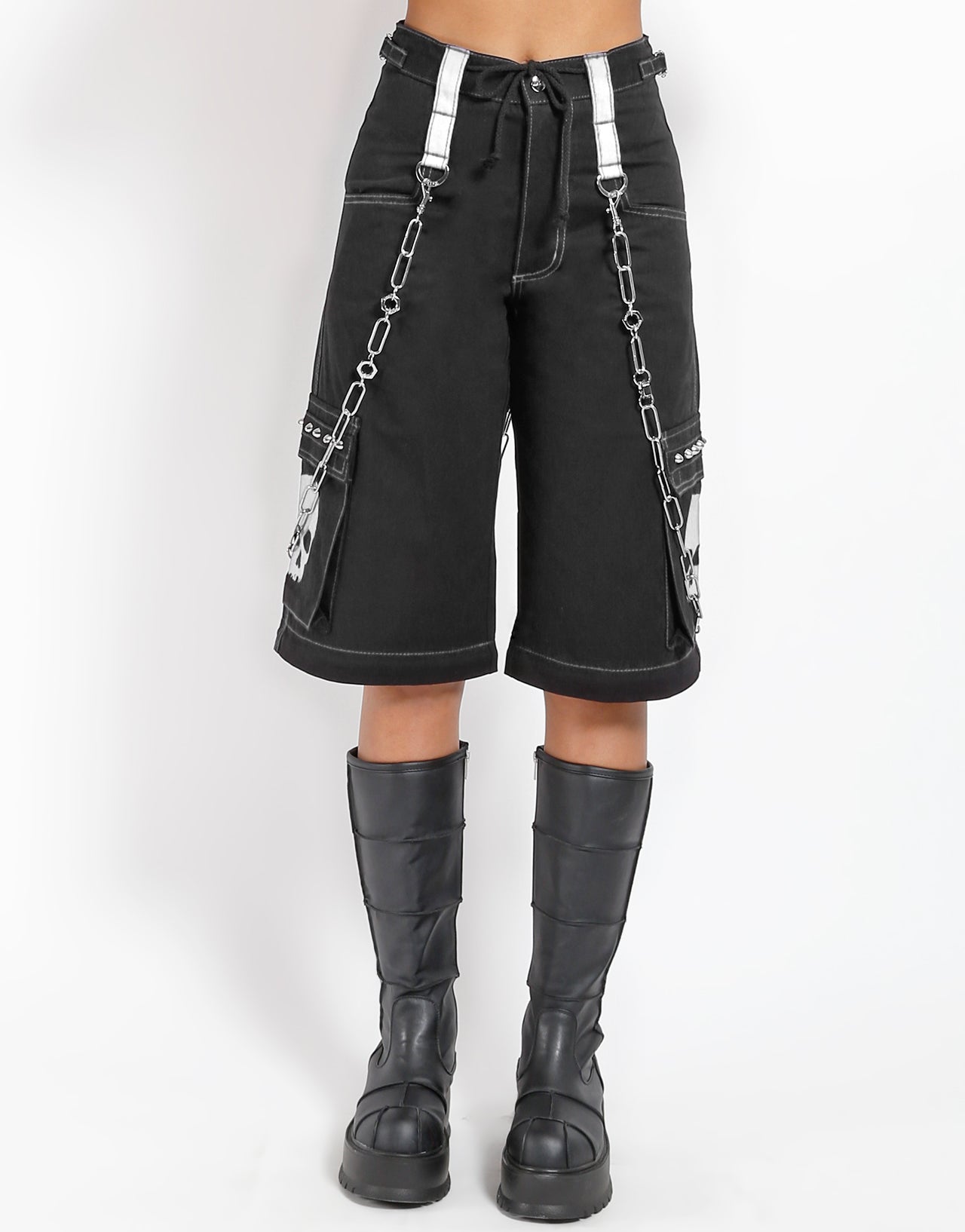 SKULL ZIP OFF PANT WHITE – TRIPP NYC