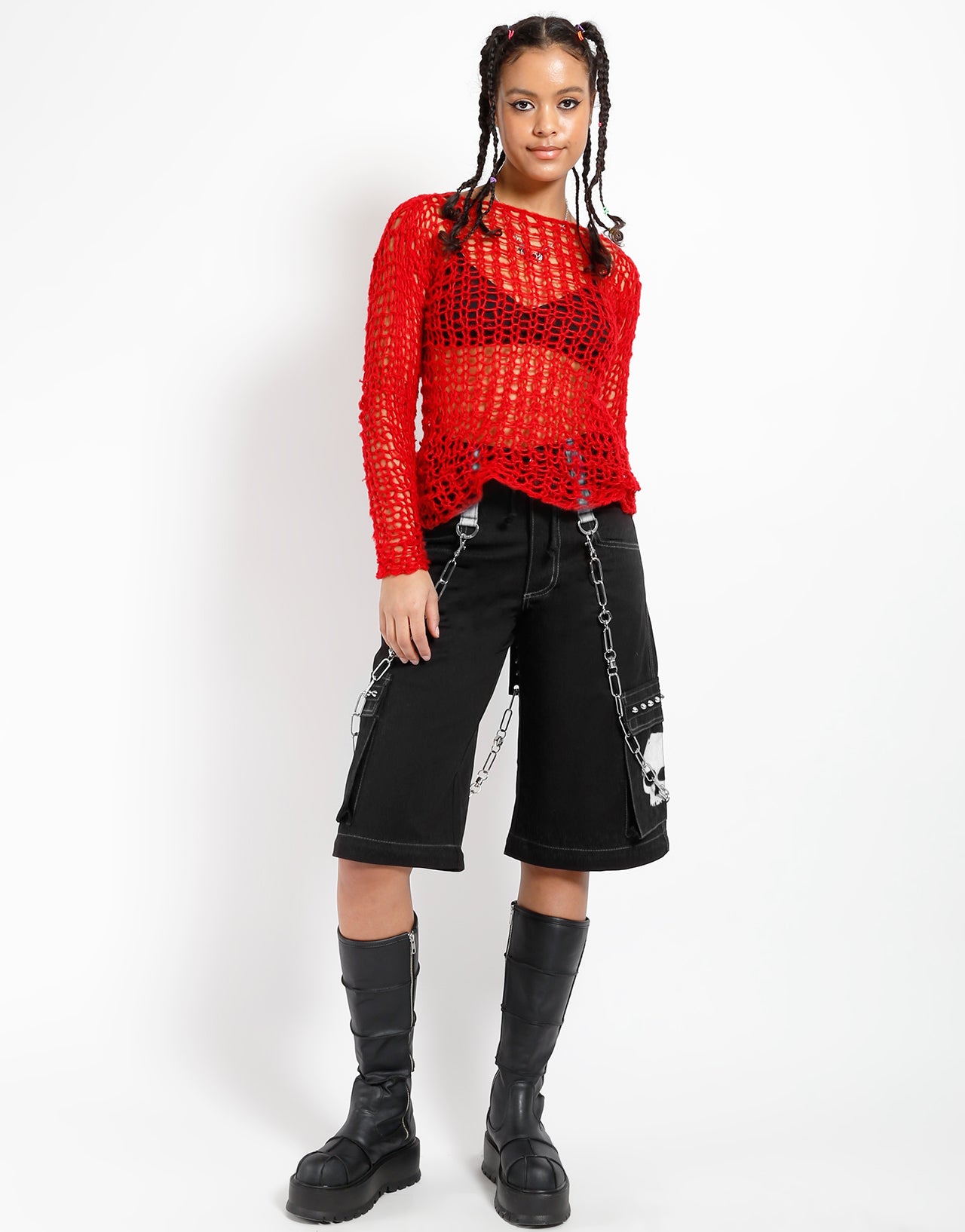 SKULL ZIP OFF PANT WHITE – TRIPP NYC