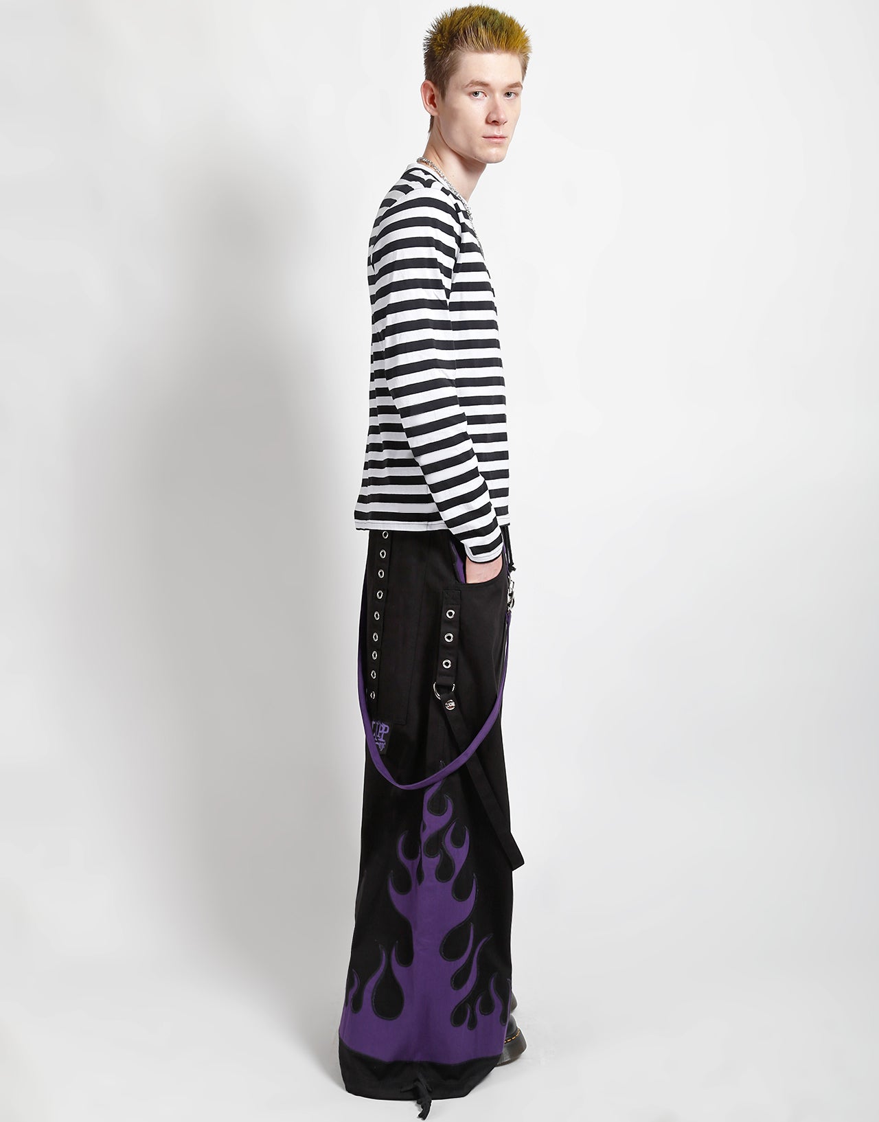 FLAME DARK STREET PANT PURPLE