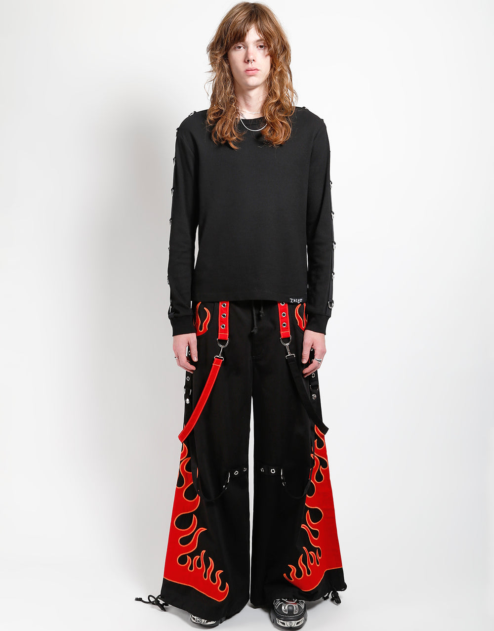 FLAME DARK STREET PANT RED