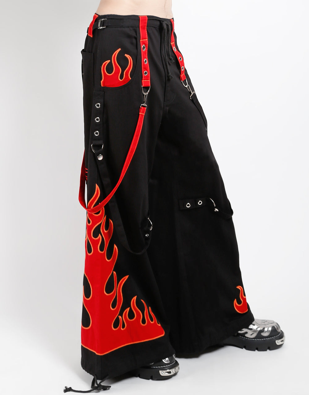 FLAME DARK STREET PANT RED