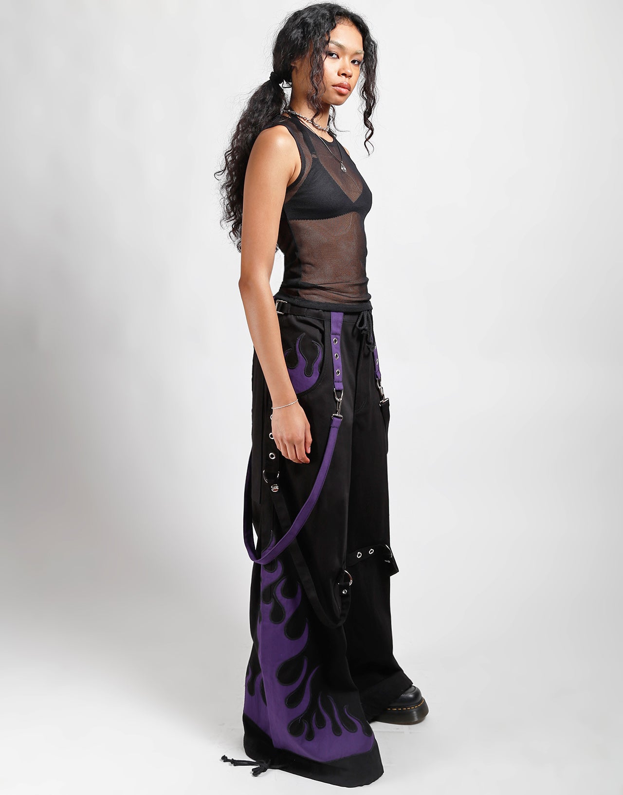 FLAME DARK STREET PANT PURPLE