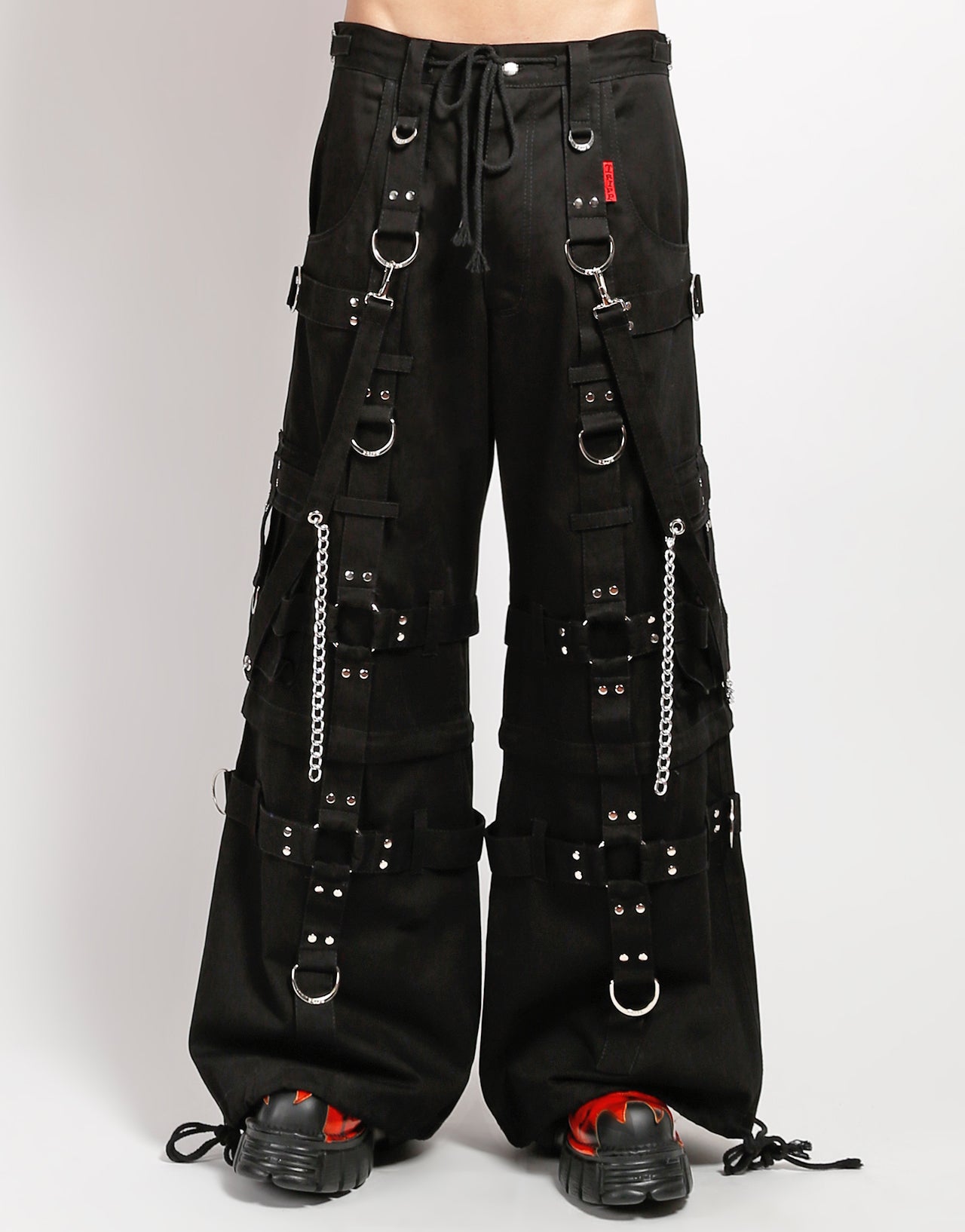 Tripp NYC Neon Daang Goodman Wide Leg Goth Punk Rave Chains Black Pant –  thefuzzyfelt