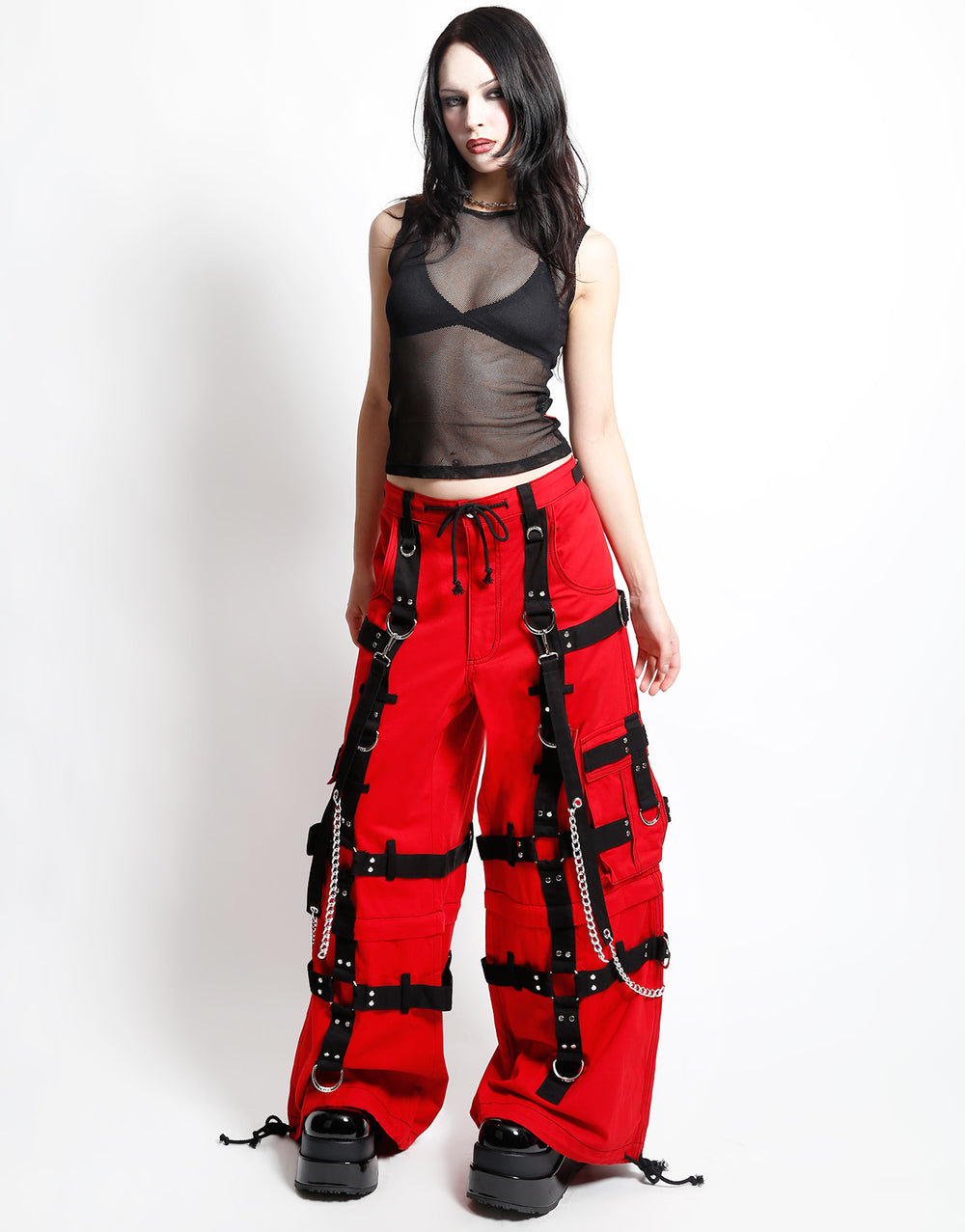 HARNESS DARK STREET PANT RED/BLK