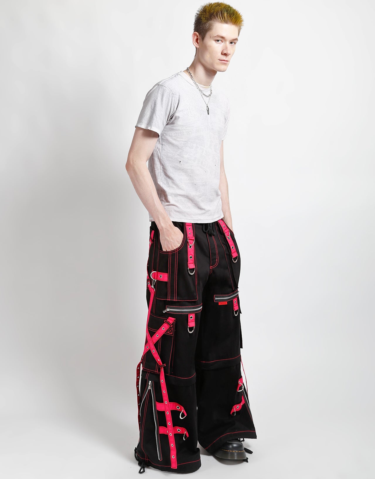 X-STRAP ZIP OFF PANT BLACK/PINK