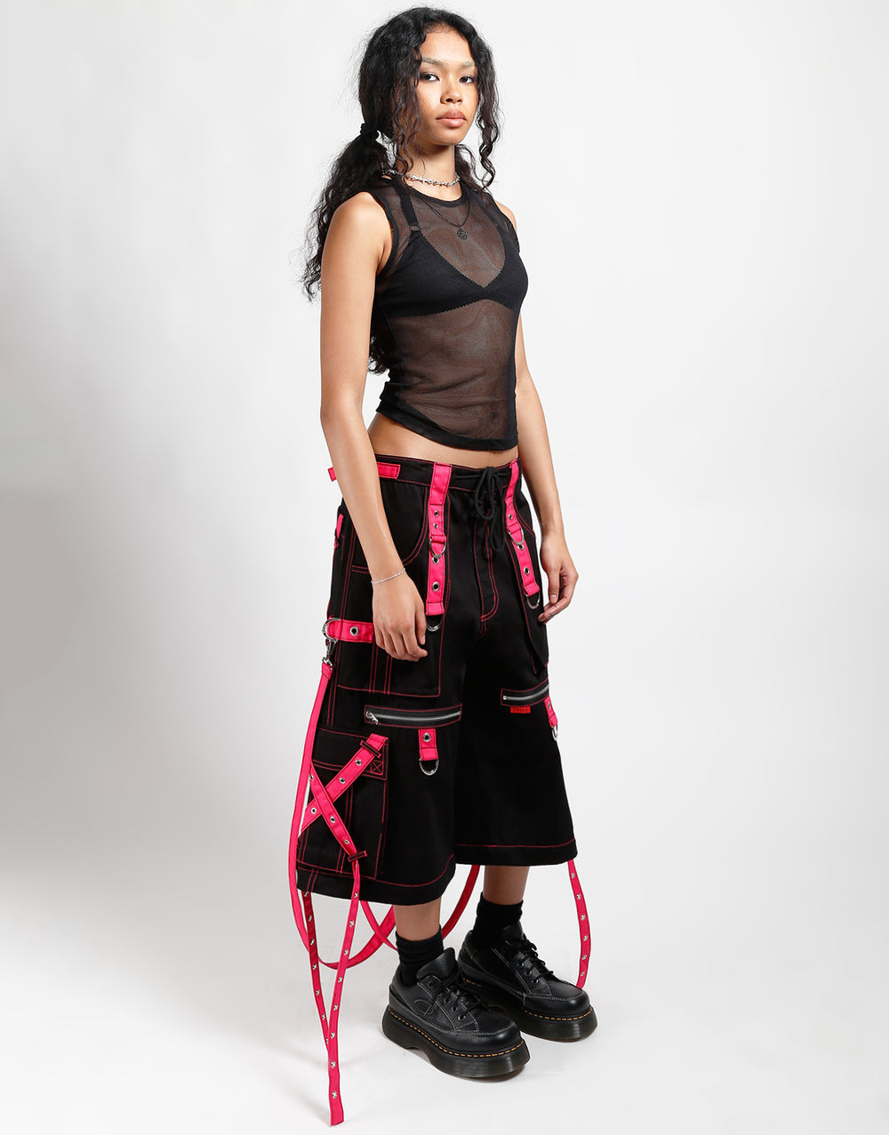 X-STRAP ZIP OFF PANT BLACK/PINK