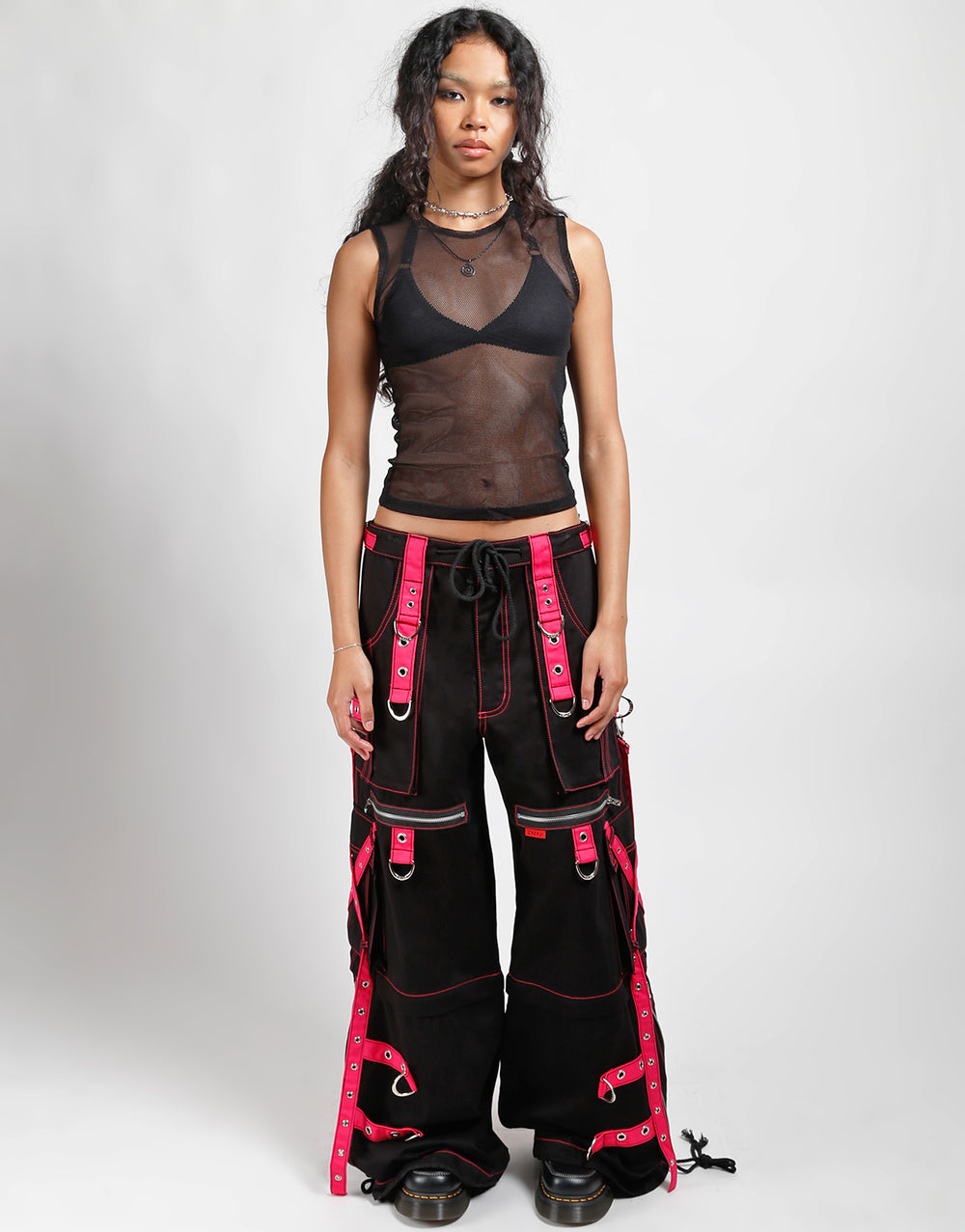 X-STRAP ZIP OFF PANT BLACK/PINK