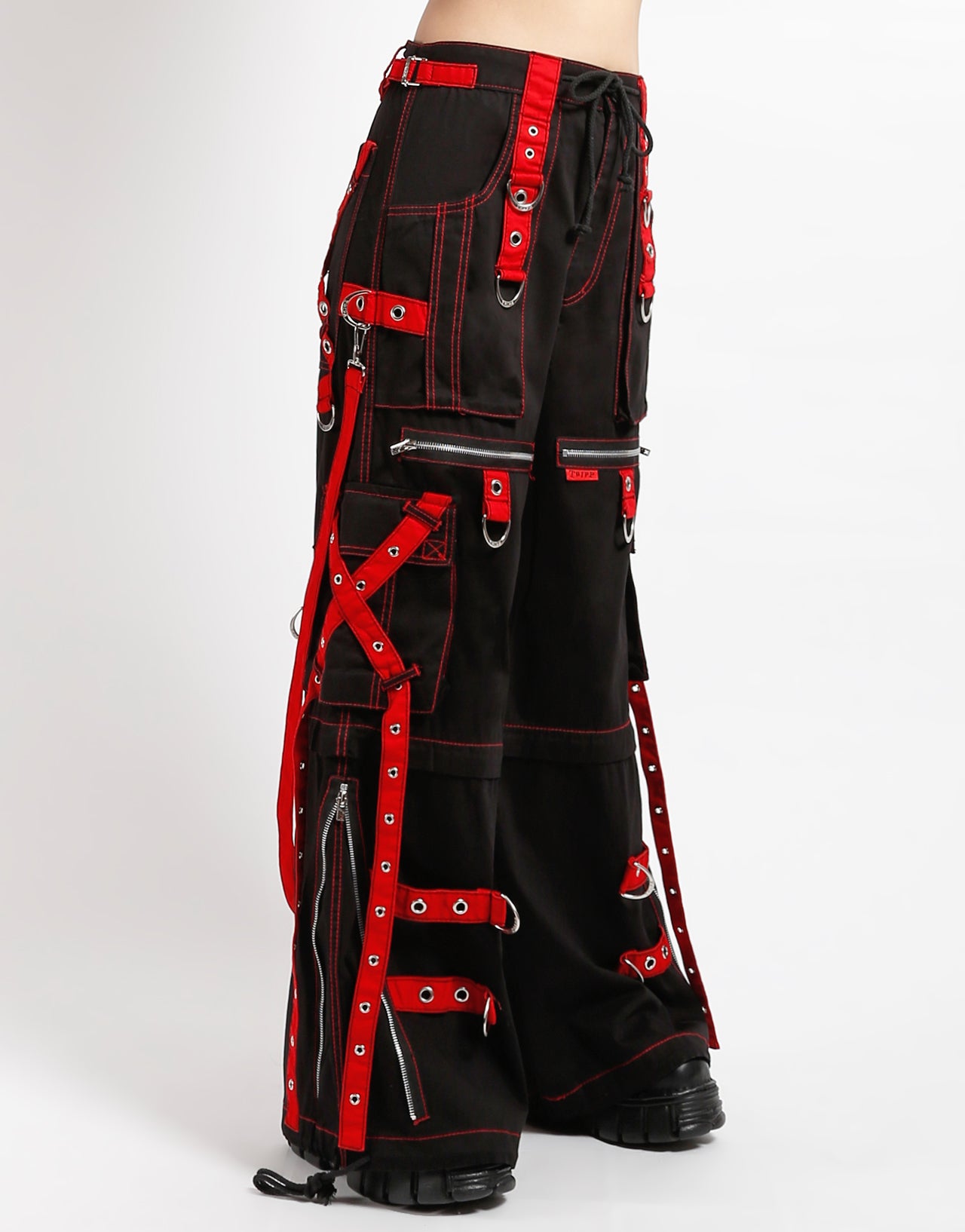 X-STRAP ZIP OFF PANT BLACK/RED – TRIPP NYC