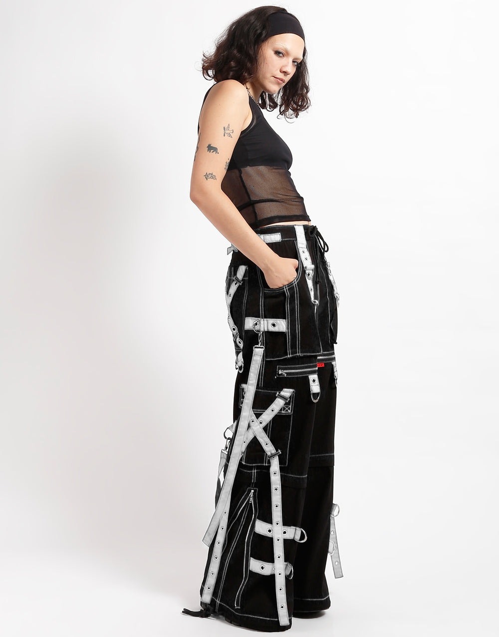 X-STRAP ZIP OFF PANT BLACK/WHITE