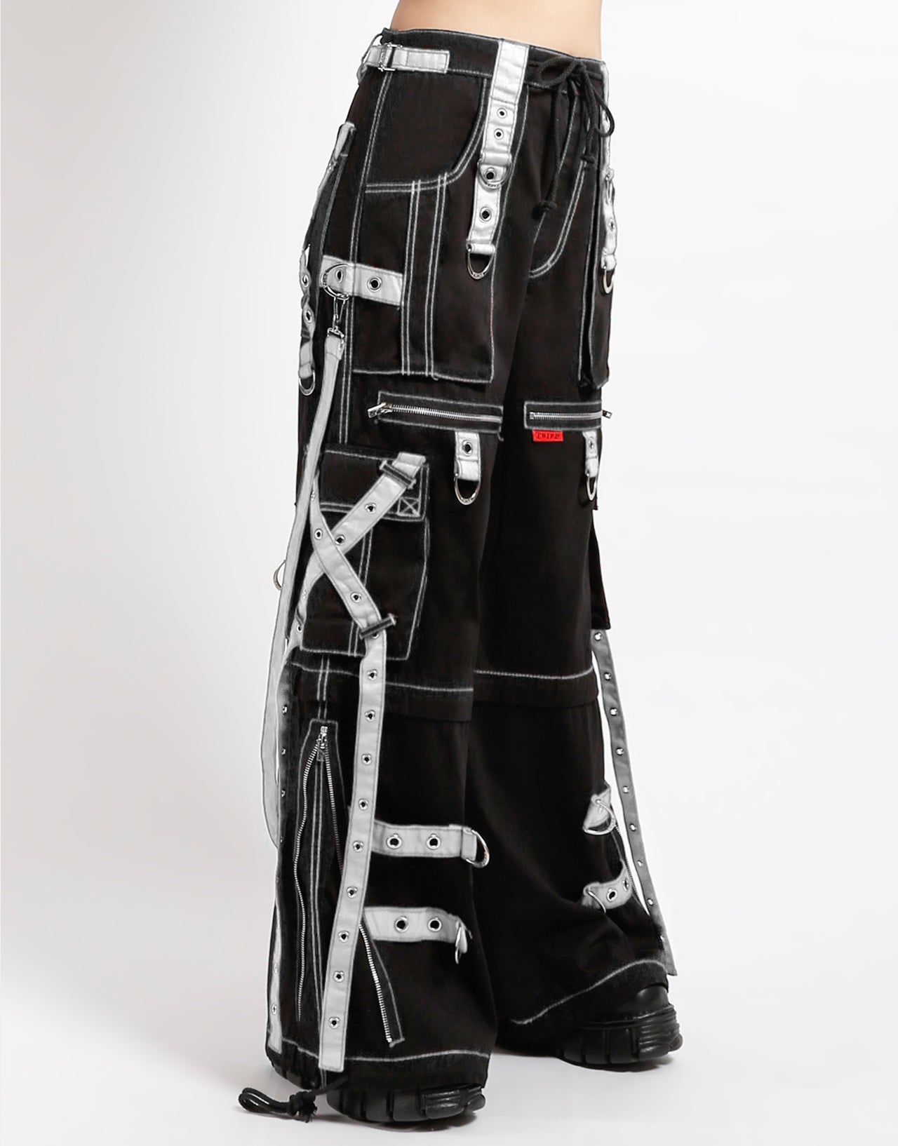 パンツ W_tokyo Tpolyester pants. size2 ovy X-STRAP ZIP OFF PANT BLACK/WHITE – TRIPP NYC