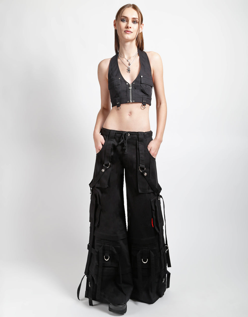 RING STRAP PANT BLACK