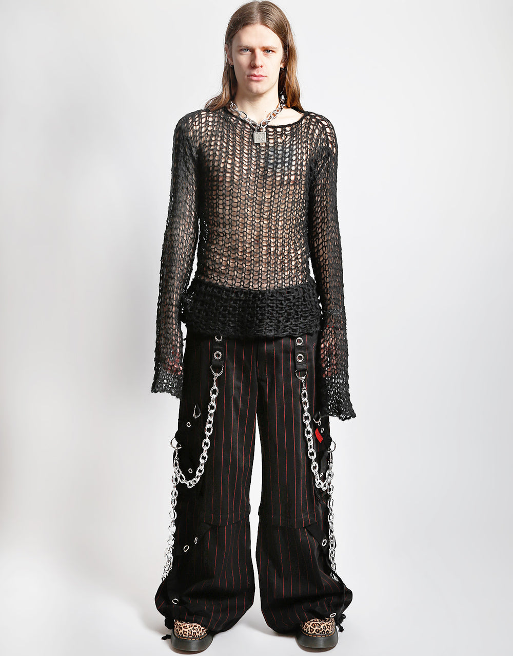 GODFATHER CHAIN PANT RED STRIPE