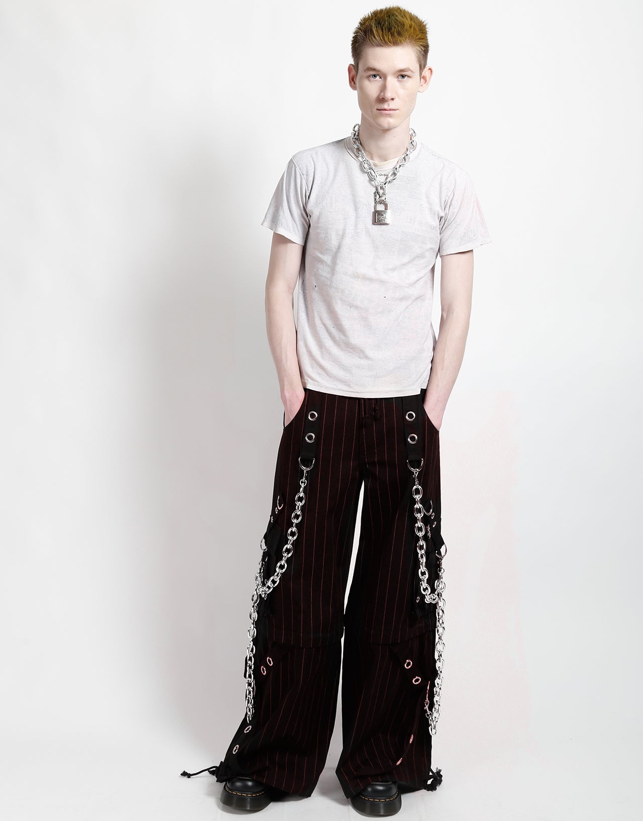 GODFATHER CHAIN PANT RED STRIPE