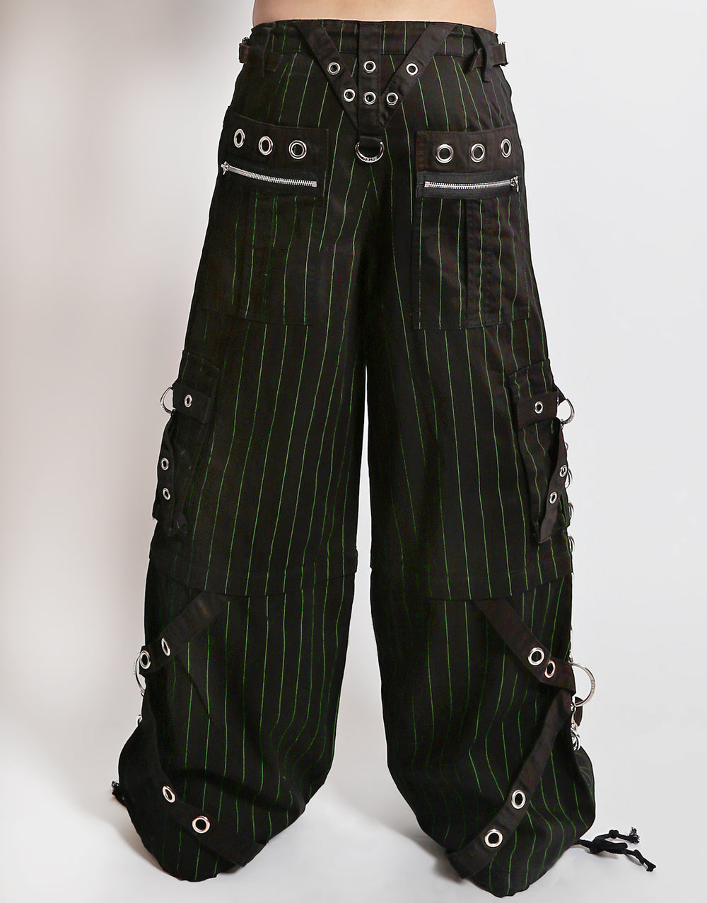 GODFATHER CHAIN PANT GREEN STRIPE