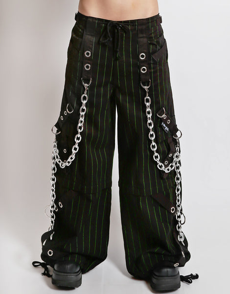 GODFATHER CHAIN PANT GREEN STRIPE – TRIPP NYC