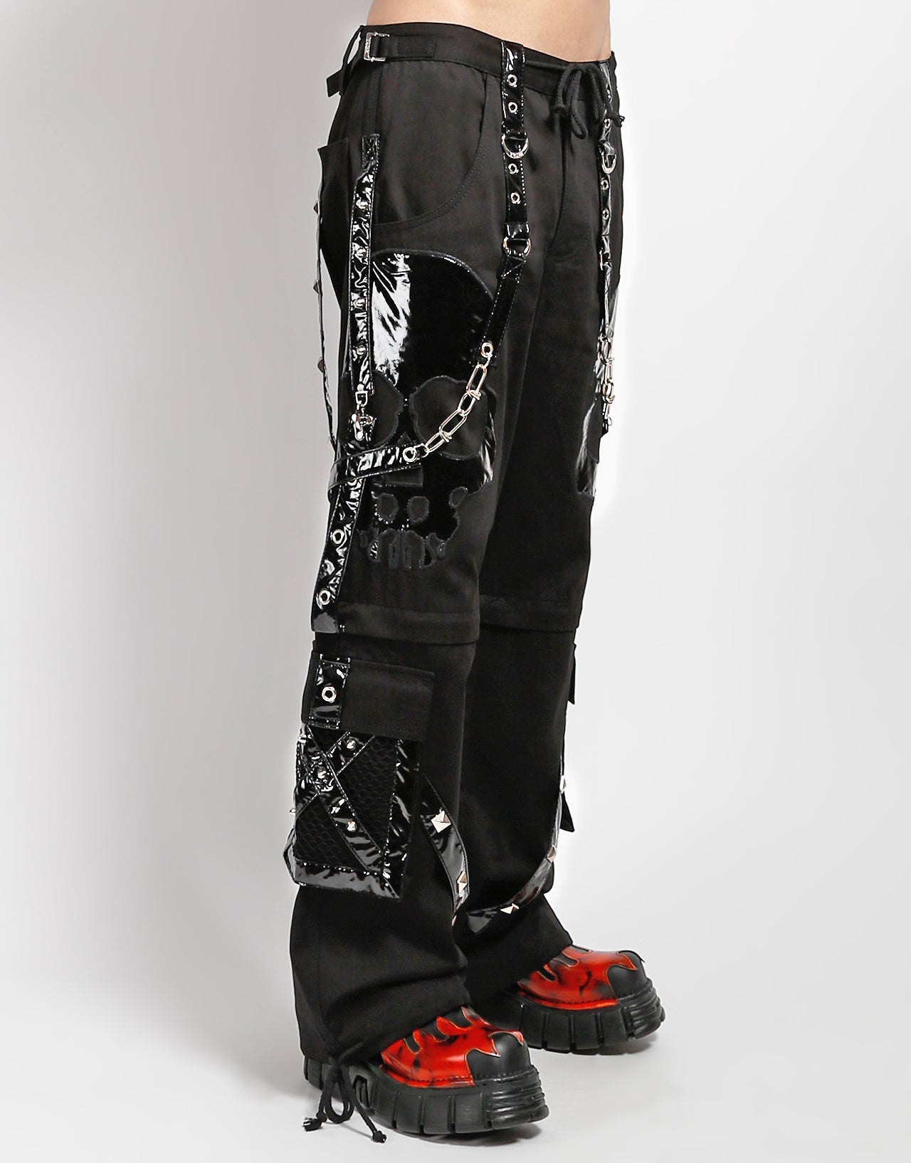 パンツ Tripp NYC SCARE DARK STREET PANT SCARE DARK STREET PANT BLACK PVC SKULL – TRIPP NYC