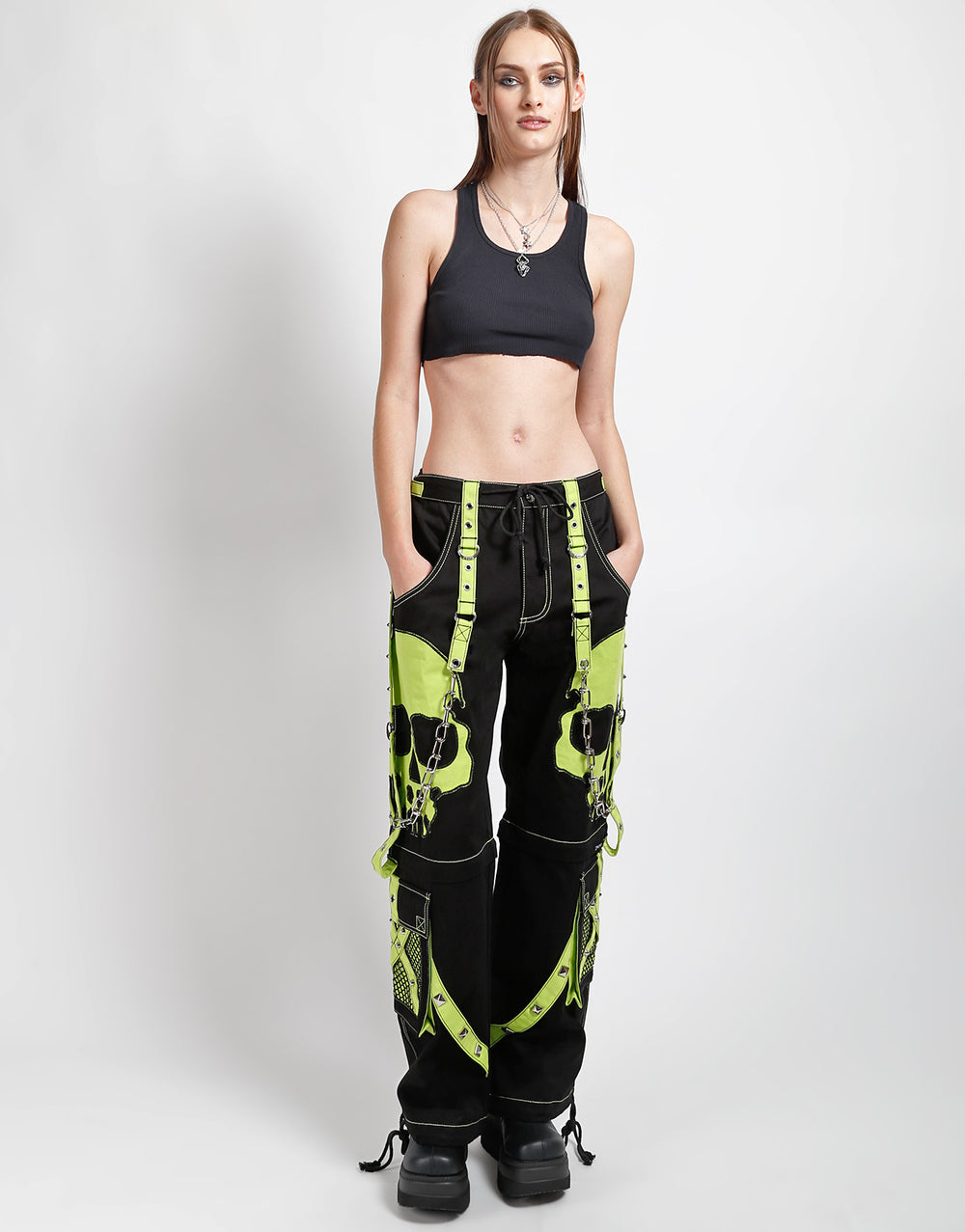 SCARE DARK STREET PANT LIME