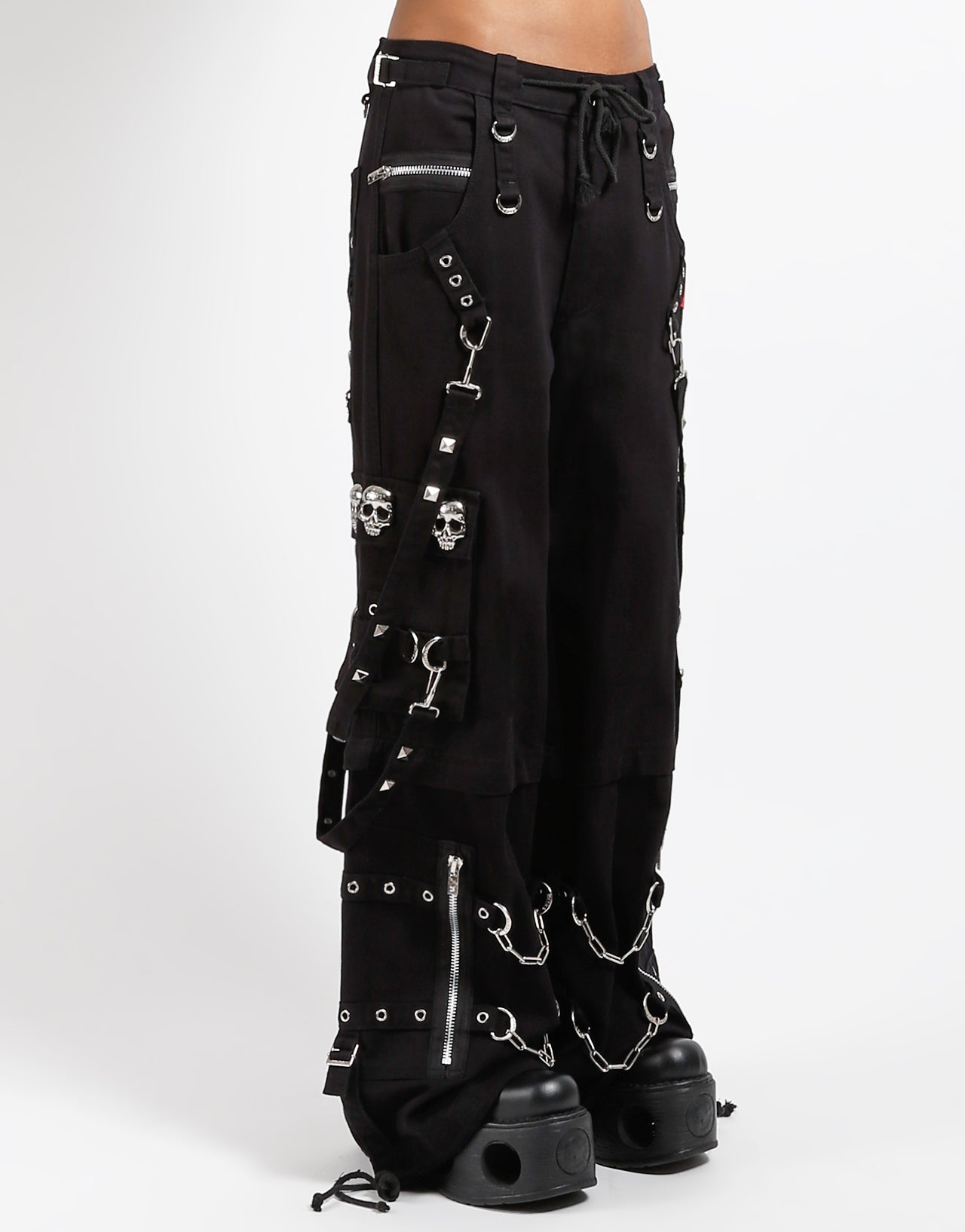 Ferrecci 10 Womens 2789 Black Pinstripe Dress Pants at