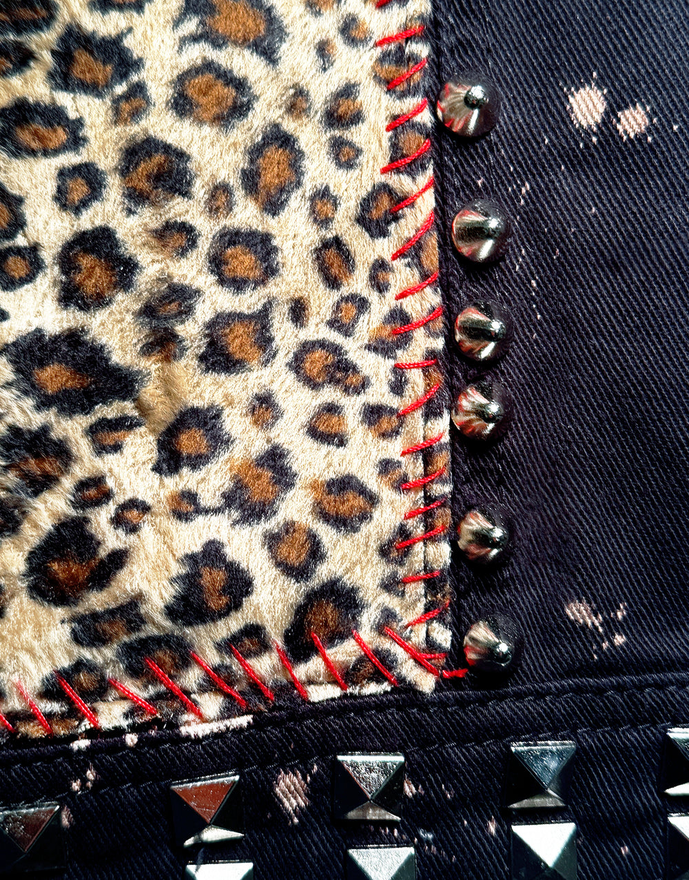 HAND STUDDED PUNK VEST