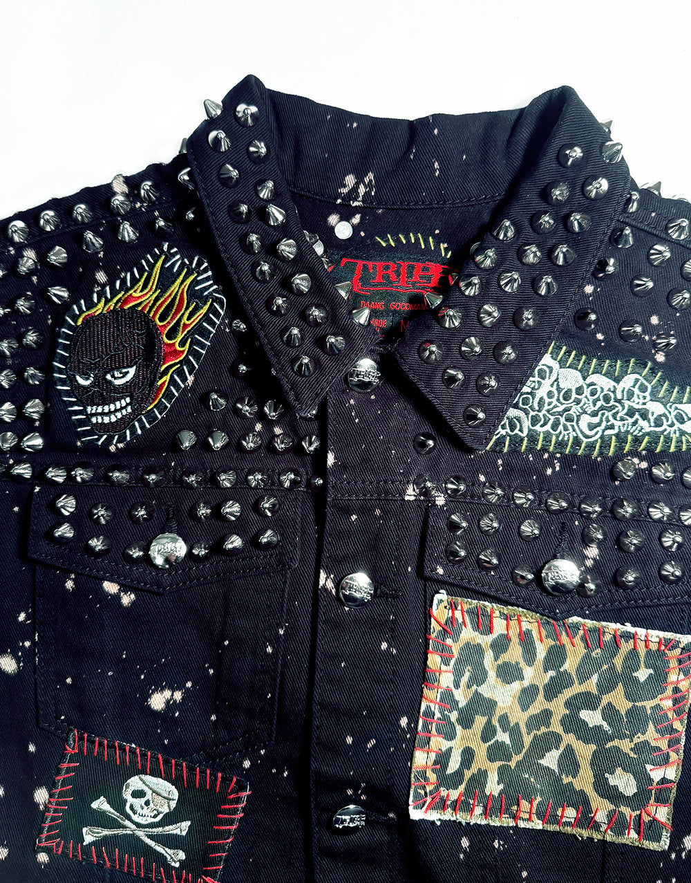 HAND STUDDED PUNK VEST