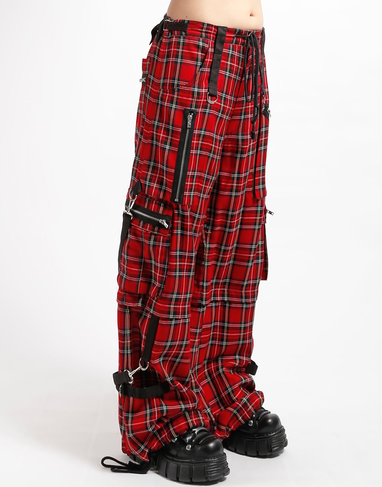 red and black plaid dress pants Cielo Black / Red Plaid Flat Front Slim Fit Dress Slacks P3551 36"W x 32"L