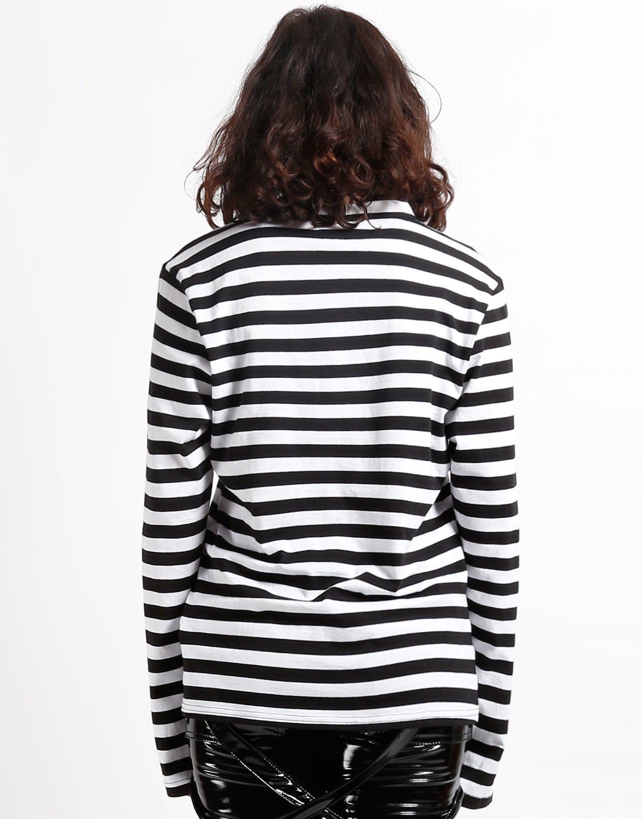 SKULL STRIPE KNIT TOP BLACK/WHITE – TRIPP NYC