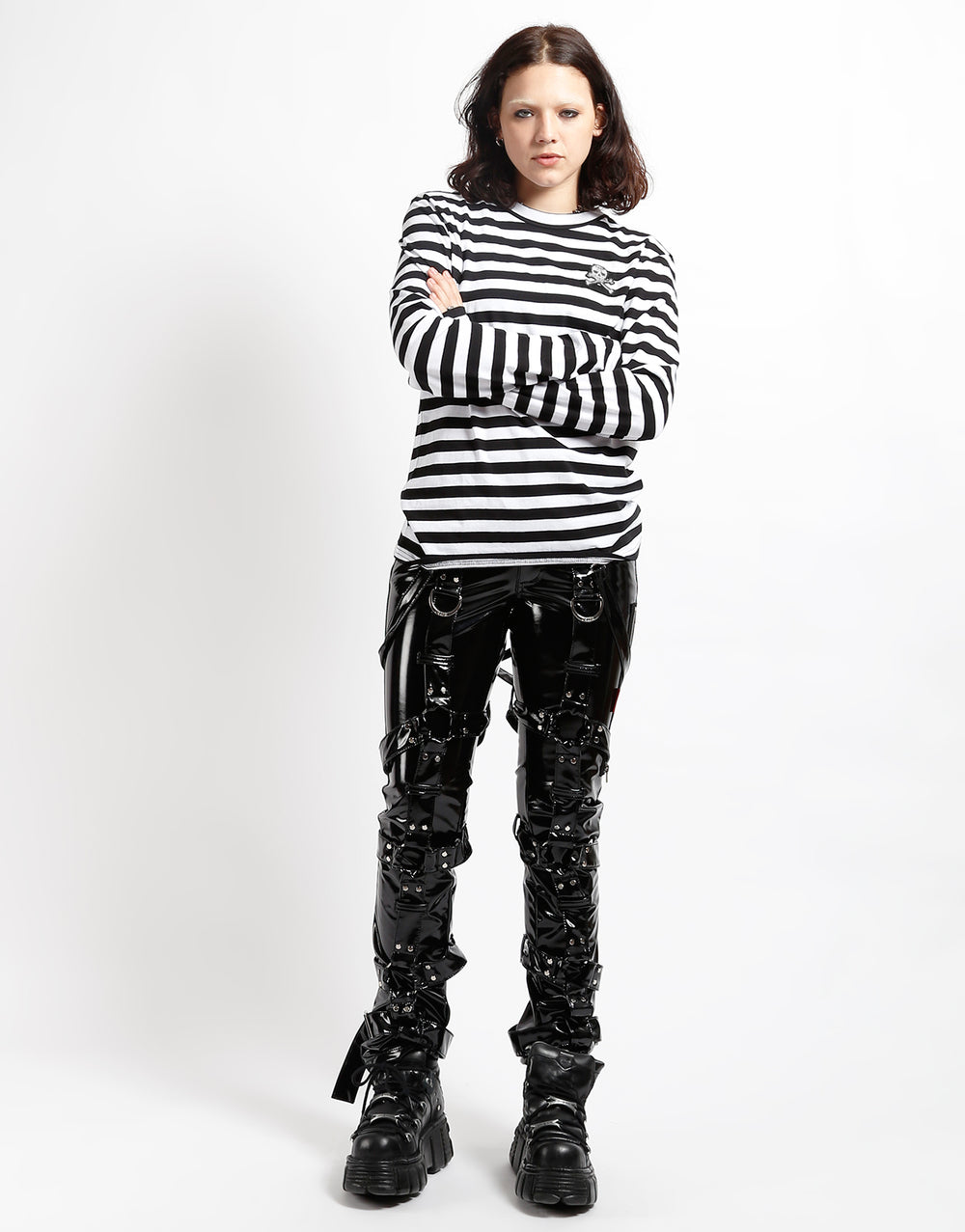Maglietta AC/DC Ladies Raglan 'Hard As Rock' - Nera/bianca X-Small