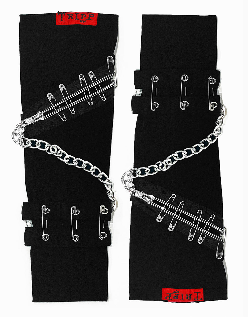 SAFETY PINS & CHAIN ARMWARMER
