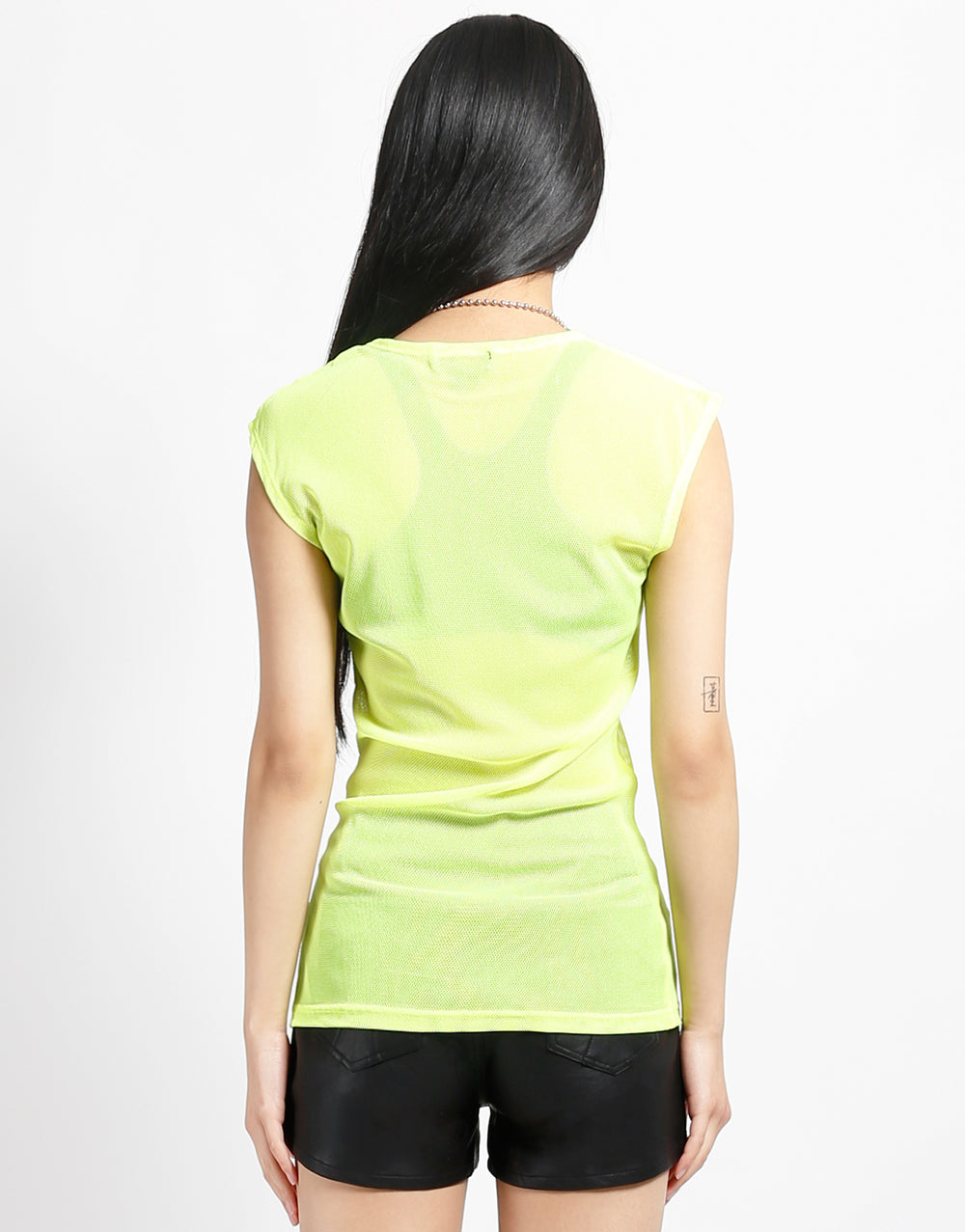 MUSCLE TANK FISHNET LIME