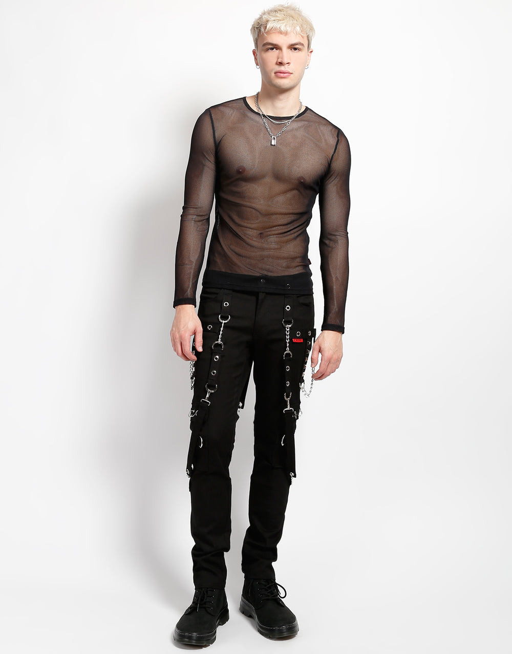 Black Fishnet shirt unisex one size