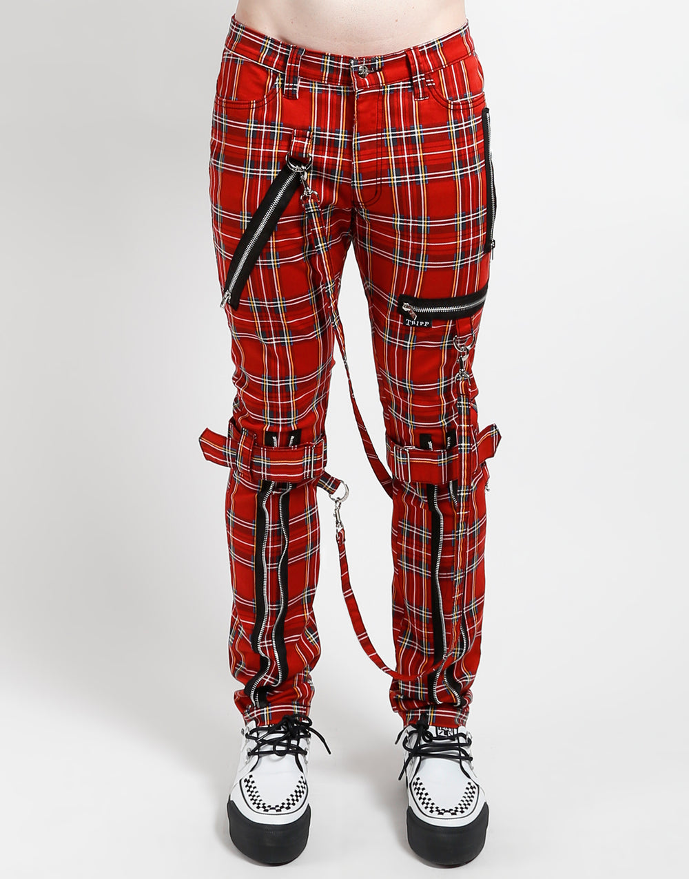 BONDAGE PANT RED PLAID