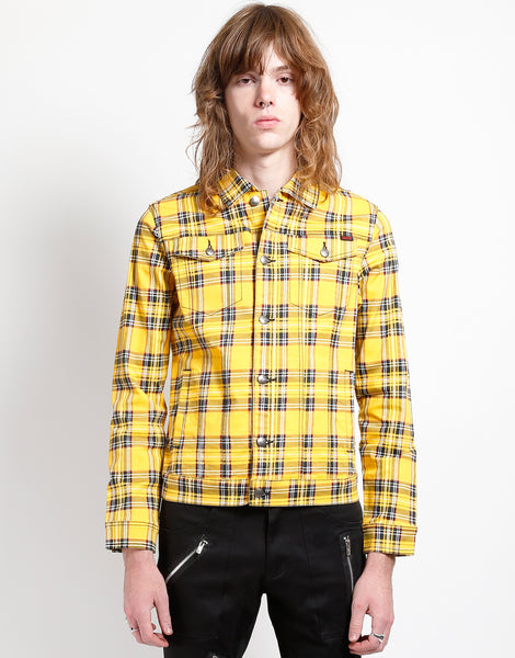 YELLOW PLAID TRUCKER JACKET – TRIPP NYC